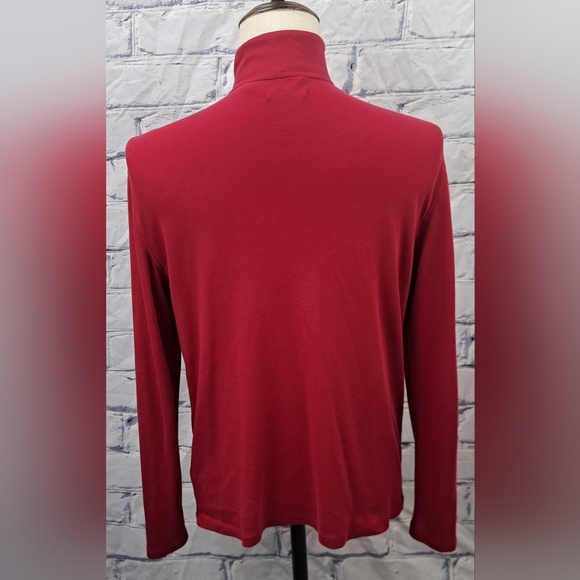 Calvin Klein Men's Liquid Touch Half Zip Pullover  Jacket Red Lightweight Small - Picture 4 of 8